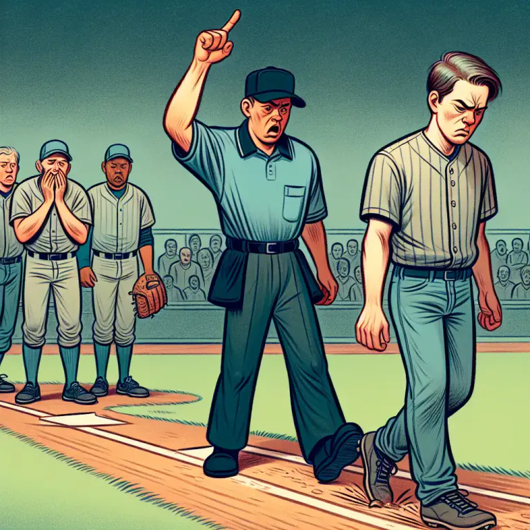 Visual representation of "ejection" - The act of a player or coach being ordered to leave a game due to a violation