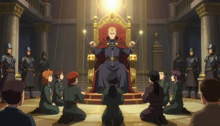 Visual representation of "autocracy" - A system of government where one person has all the power.