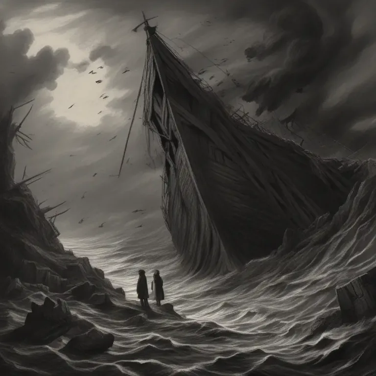 Visual representation of "bathos" - A depth or profound part of something, especially in the context of literature or art.