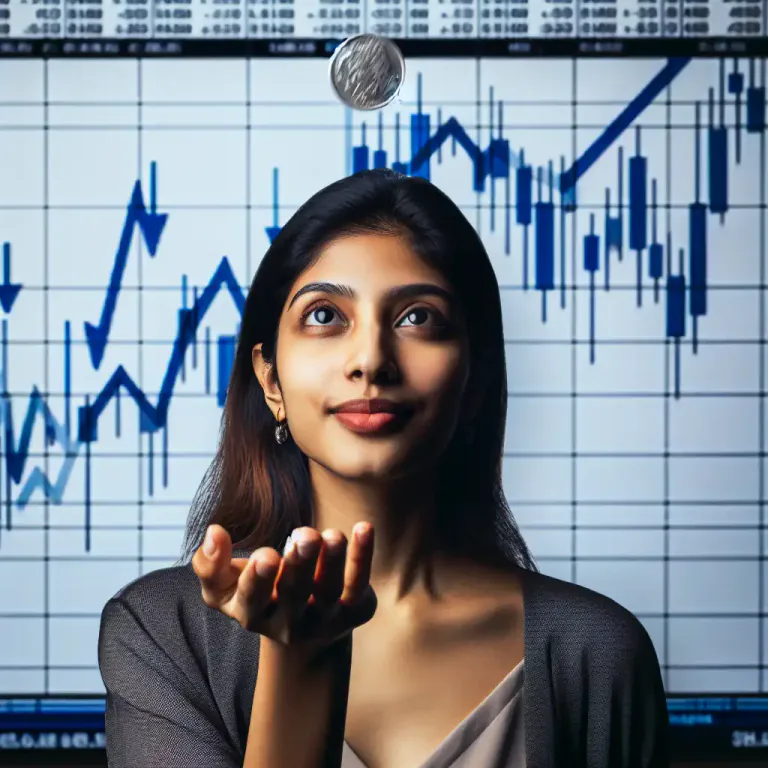 Visual representation of "punt" - In business and finance, to make an investment based on instinct rather than information.