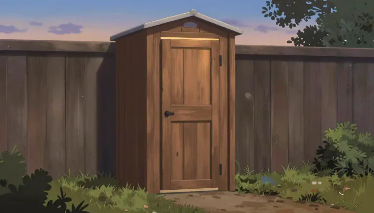 Visual representation of "dunny" - A toilet, which can often be outside.