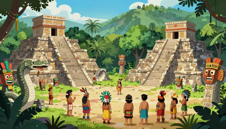 Visual representation of "mesoamerican" - Relating to the ancient civilizations that developed in the central and southern parts of Mexico and Central America.