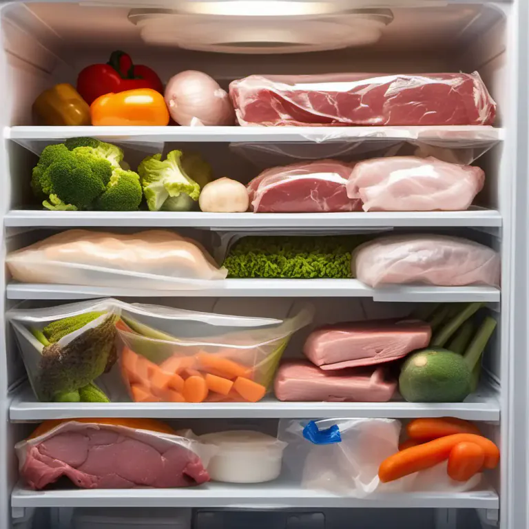 Visual representation of "freeze" - To preserve (food) by freezing it