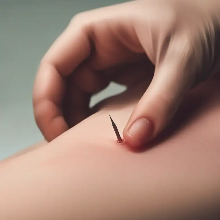 Visual representation of "puncture" - To make a hole in something with a sharp point