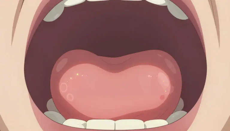 Visual representation of "tonsil" - A small piece of soft tissue in the back of your throat that helps fight off infections.