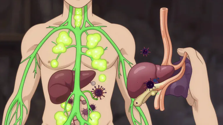 Visual representation of "lymphoid" - Relating to the lymphatic system or lymphatic tissues.