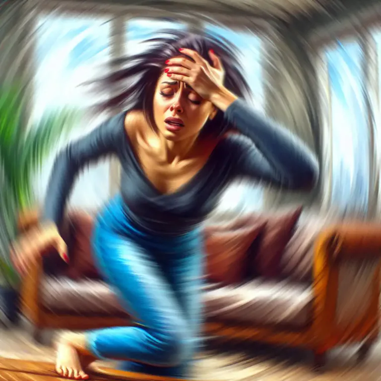 Visual representation of "vertiginous" - Related to or affected by vertigo, which is a sensation of spinning and loss of balance