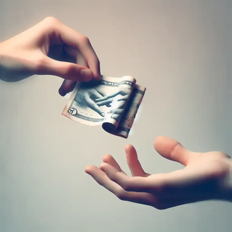 Visual representation of "note" - A banknote, paper money