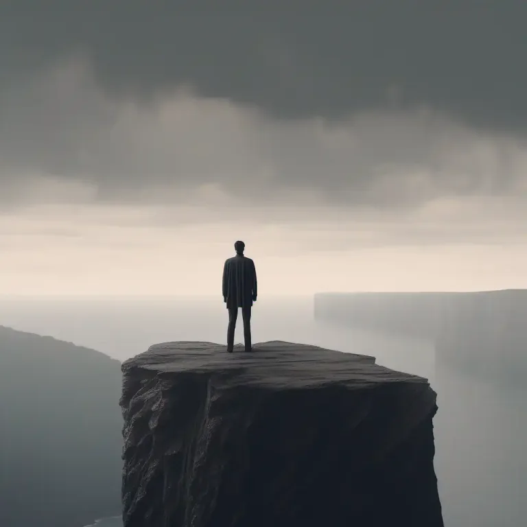 Visual representation of "angst" - Strong anxiety and deep dread experienced due to existential aspects of life such as death, freedom, and meaninglessness
