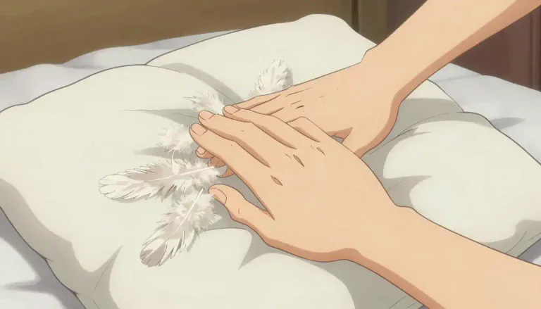 Visual representation of "downy" - Soft and fluffy, like bird feathers or peach skin