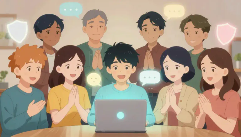 Visual representation of "netiquette" - A system of social conventions that govern how people communicate respectfully on the Internet.