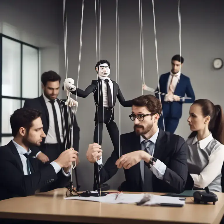 Visual representation of "politician" - A person who acts in a manipulative way to gain advantage, like some politicians