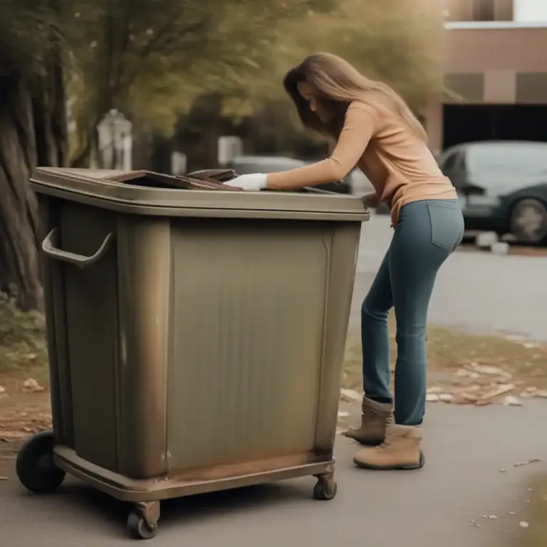 Visual representation of "dispose of" - To get rid of something that is not wanted or needed