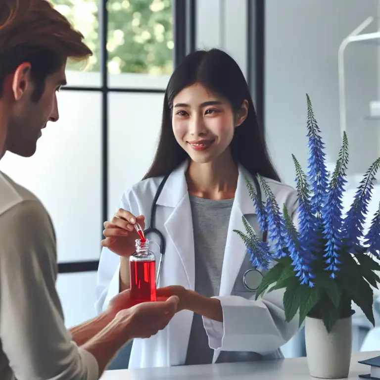 Visual representation of "lobelia" - A type of medicinal drug extracted from the lobelia plant.