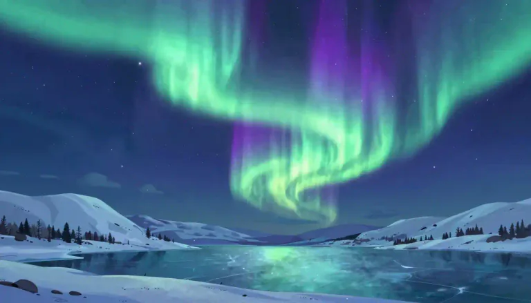 Visual representation of "aurora" - Aurora is a natural light display in the Earth's sky, predominantly seen in high-latitude regions around the Arctic and Antarctic.