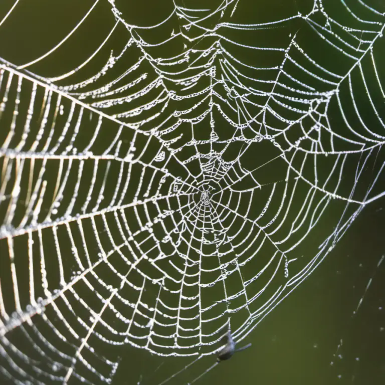 Visual representation of "webbed" - Made or arranged in a web-like pattern.