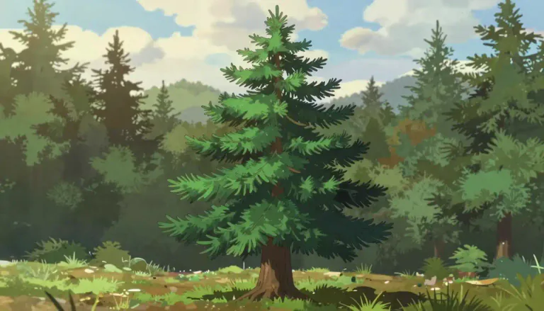 Visual representation of "fir" - A type of evergreen tree with needle-like leaves