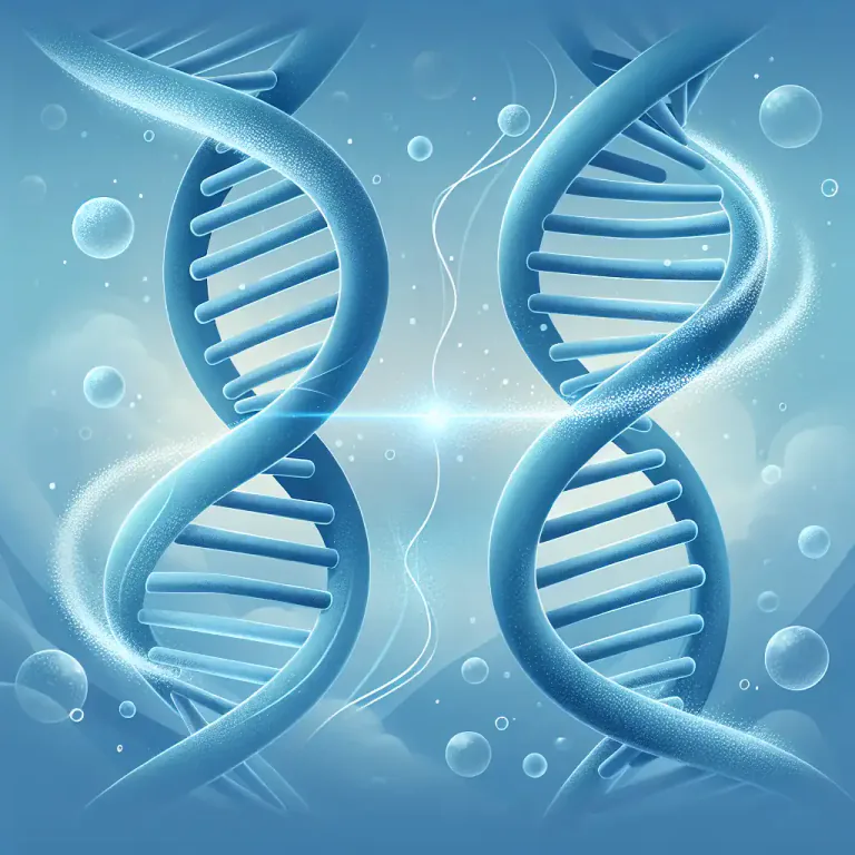 Visual representation of "anneal" - In biology, to get two single strands of DNA to stick together by cooling after separation by heating.