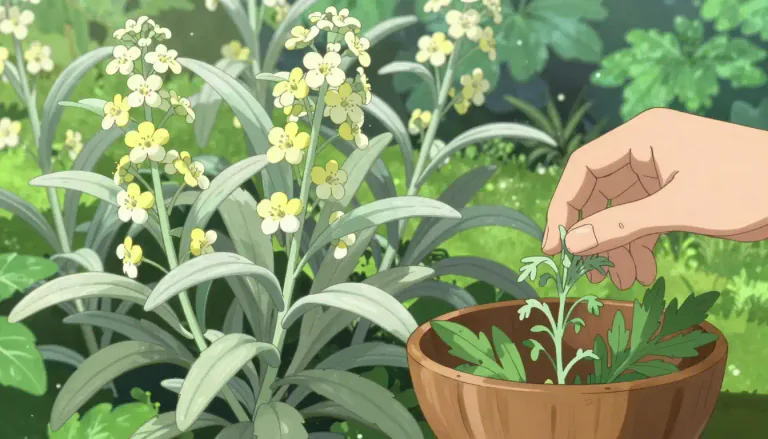 Visual representation of "artemisia" - A genus of plants known for their fragrant leaves and flowers, commonly used in medicine and cooking.