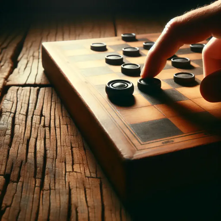 Visual representation of "draughtsman" - In the game of draughts (or checkers), a man or piece that has not been made king.
