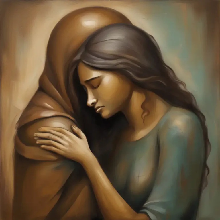 Visual representation of "be there for somebody" - To support or help someone in tough times