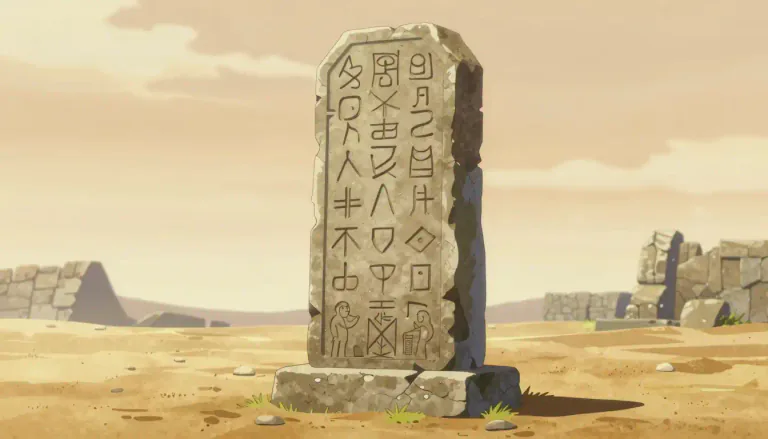 Visual representation of "stela" - A stela is an upright stone or wooden slab, often taller than it is wide, that is typically carved or inscribed with texts or images.