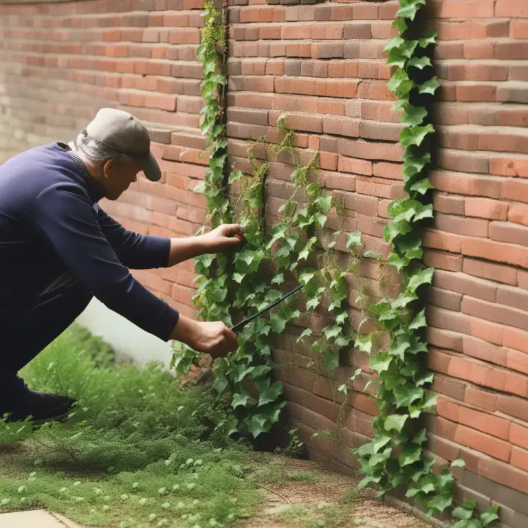 Visual representation of "grow away from" - in horticulture, to direct the growth of a plant away from an object or area