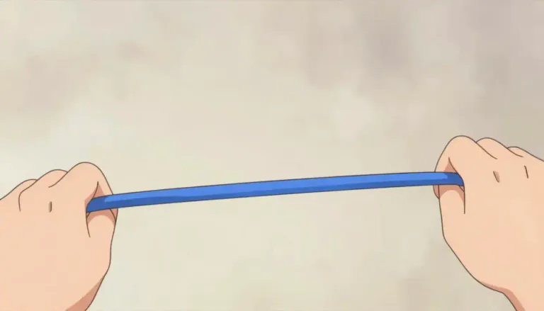 Visual representation of "elasticity" - The ability of something to return to its original shape or size after being stretched or compressed.