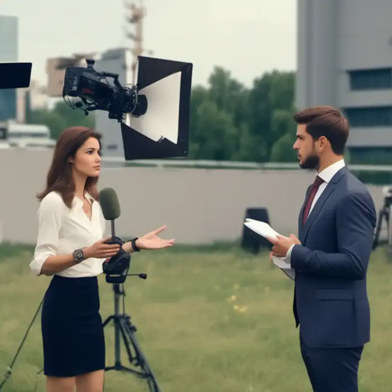 Visual representation of "over to you" - Used in broadcasting to indicate that someone else will continue speaking or reporting.