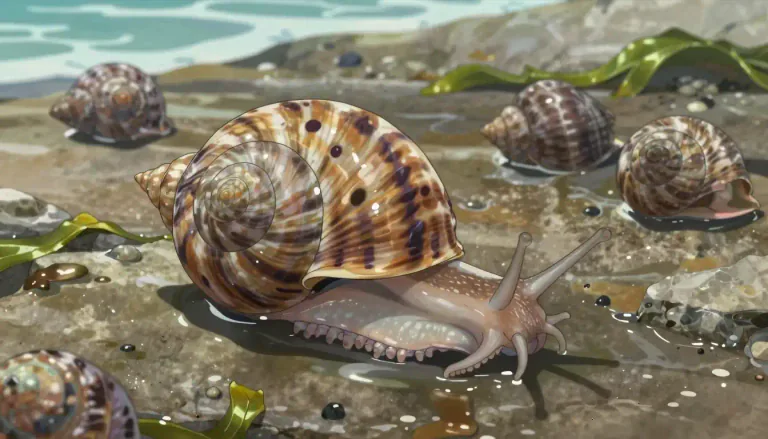 Visual representation of "whelk" - A type of sea snail, often eaten as food.