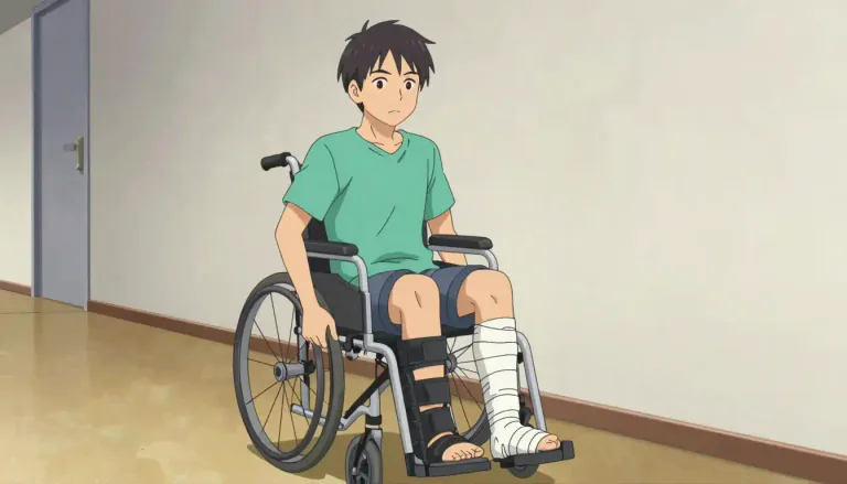 Visual representation of "cripple" - To cause someone or something to become unable to move or walk properly.