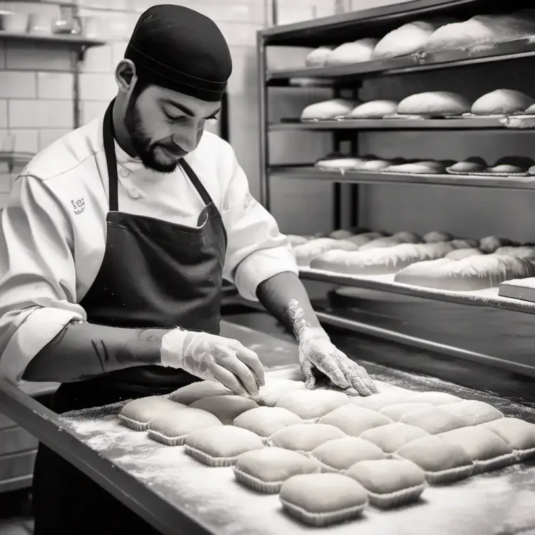 Visual representation of "bakery" - The craft or action of baking.