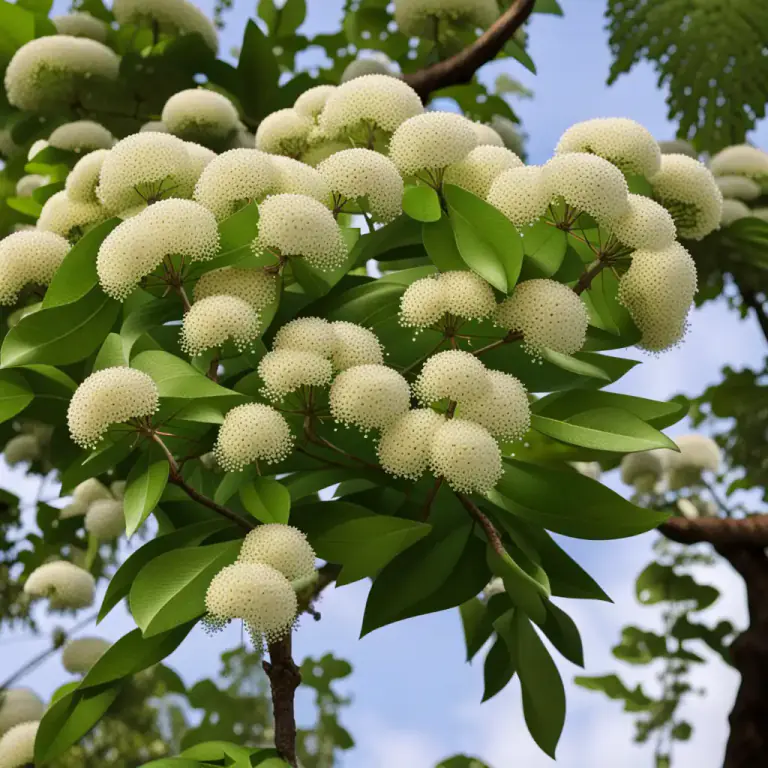 Visual representation of "elder" - A type of tree or shrub with clusters of small white or pink flowers
