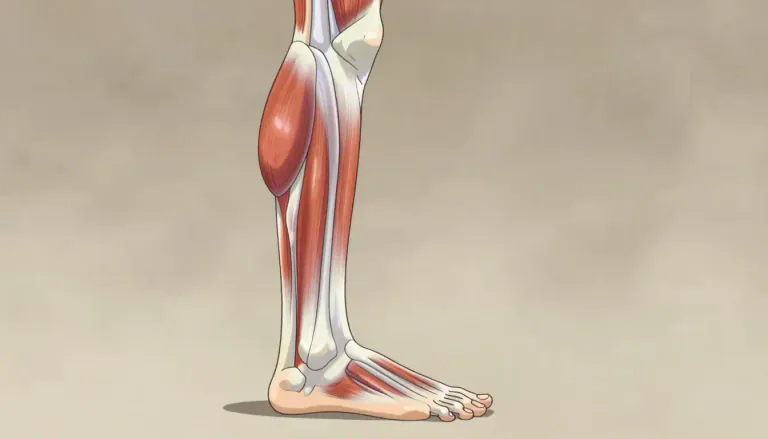 Visual representation of "tibialis" - A group of muscles located on the lower leg that assist in foot movement.