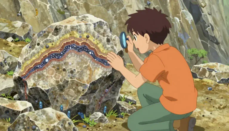 Visual representation of "macroscopically" - In a way that can be seen or observed without using a microscope, often referring to large-scale features or characteristics.