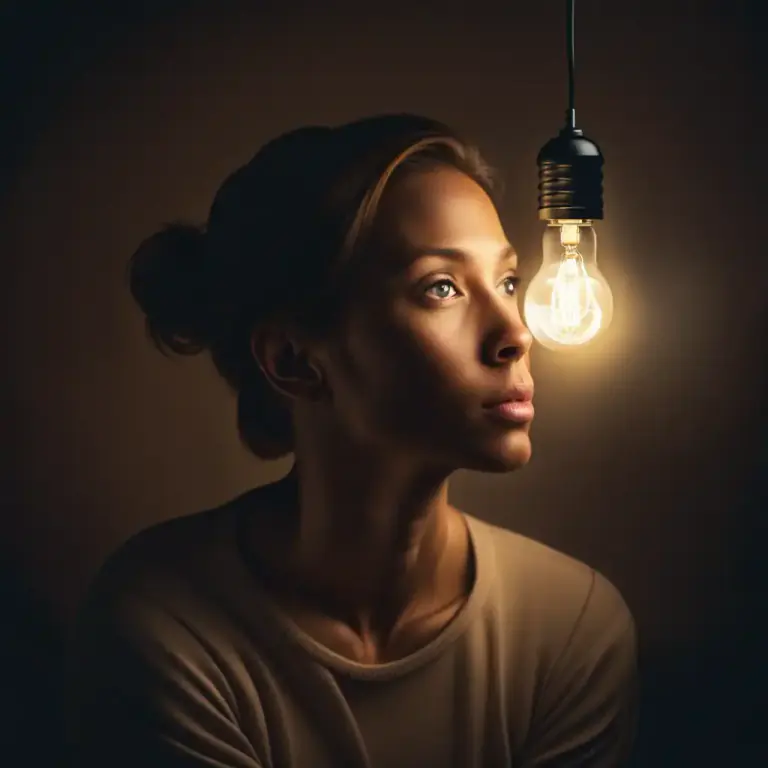 Visual representation of "inspiration" - A sudden brilliant or timely idea