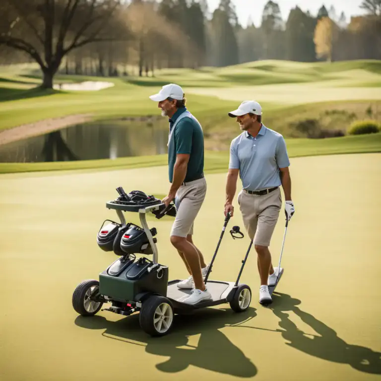 Visual representation of "cart" - A simple vehicle used by golfers to move around the golf course