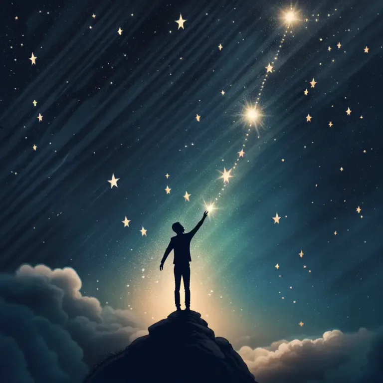 Visual representation of "sky" - A high place, usually a limit or extreme