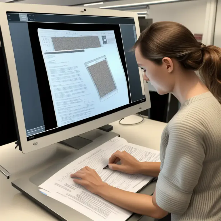 Visual representation of "scan" - To use a machine to get an image or information from something