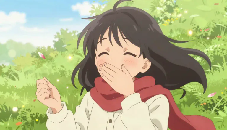 Visual representation of "lightheartedly" - In a cheerful and carefree manner, without worrying about problems or serious issues.