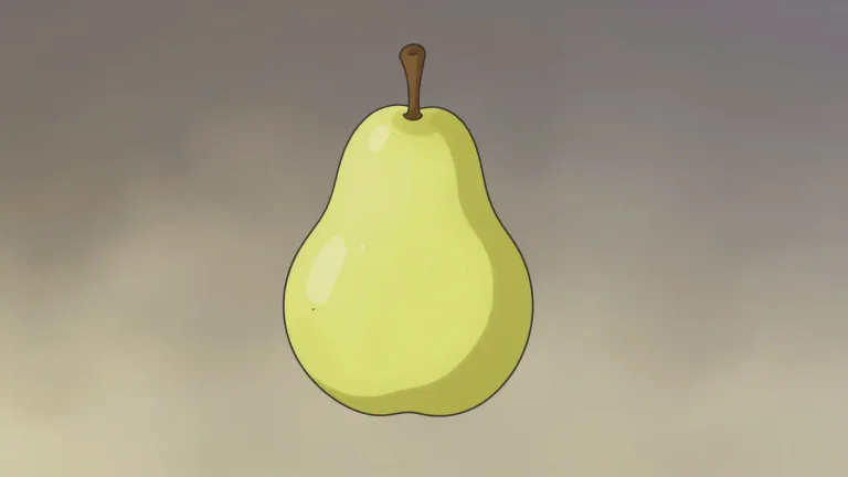 Visual representation of "piriform" - Having the shape of a pear; used especially to describe certain anatomical structures.