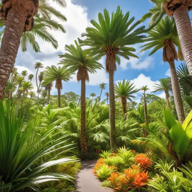 Visual representation of "sago" - A type of palm tree from which sago is produced.