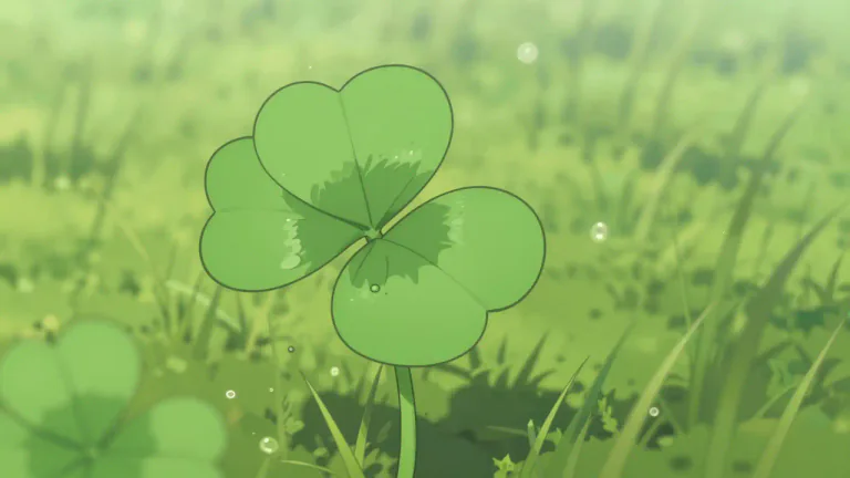 Visual representation of "shamrock" - A small plant with three leaves, a symbol of Ireland
