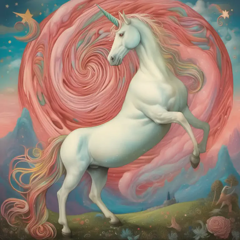 Visual representation of "mythical" - Not real or existing only in myths.