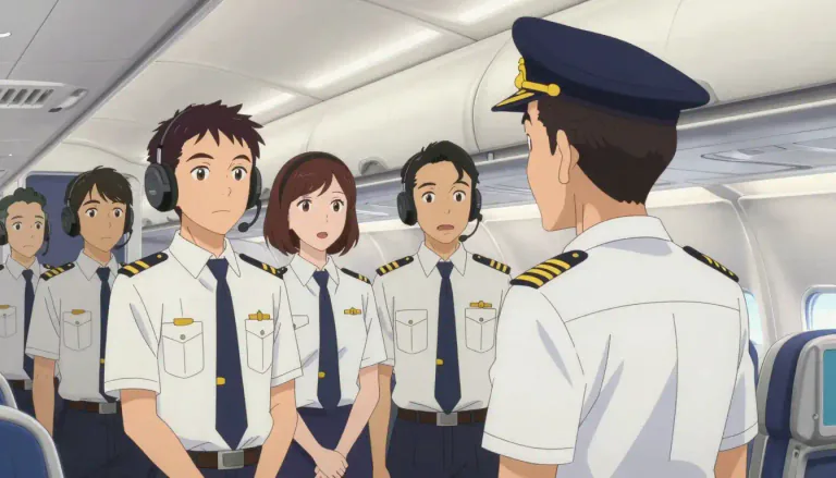 Visual representation of "crewmember" - A member of a group of people who work together on a ship, airplane, or other types of transportation.