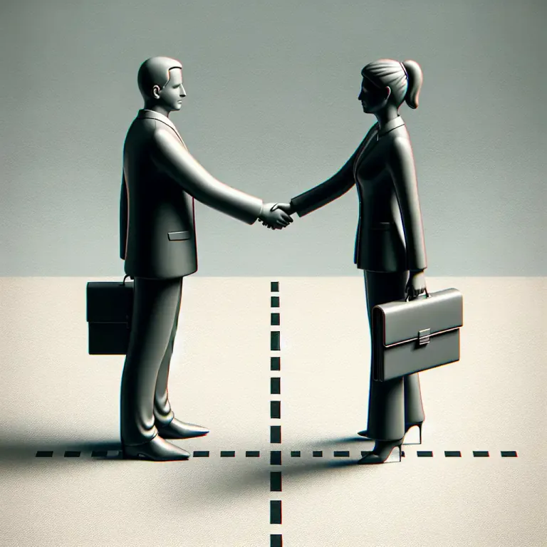 Visual representation of "betwixt" - divided, shared by