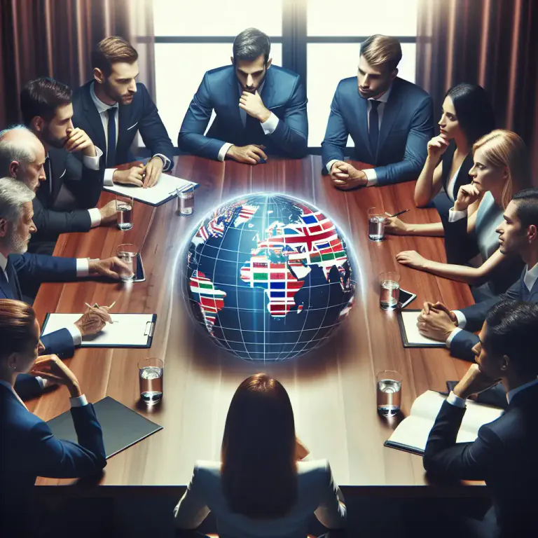 Visual representation of "boardroom" - A group of people who meet to make decisions for a company or organization