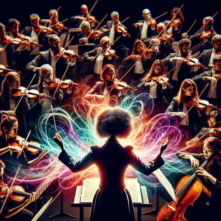 Visual representation of "diapason" - A grand swelling burst of harmony