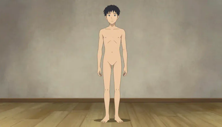 Visual representation of "ectomorph" - An ectomorph is a person with a slender body build, characterized by narrow shoulders, long limbs, and little body fat.