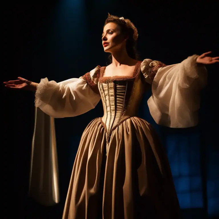 Visual representation of "enact" - To perform a role or a play.